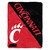 Cincinnati Bearcats Blanket 46x60 Micro Raschel Halftone Design Rolled