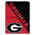 Georgia Bulldogs Blanket 46x60 Micro Raschel Halftone Design Rolled