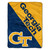 Georgia Tech Yellow Jackets Blanket 46x60 Micro Raschel Halftone Design Rolled
