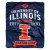 Illinois Fighting Illini Blanket 50x60 Raschel Label Design