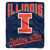 Illinois Fighting Illini Blanket 50x60 Raschel Alumni Design