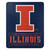 Illinois Fighting Illini Blanket 50x60 Fleece Control Design