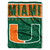 Miami Hurricanes Blanket 60x80 Raschel Basic Design