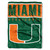 Miami Hurricanes Blanket 60x80 Raschel Basic Design