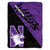 Northwestern Wildcats Blanket 46x60 Micro Raschel Halftone Design Rolled