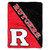 Rutgers Scarlet Knights Blanket 46x60 Micro Raschel Halftone Design Rolled