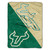 South Florida Bulls Blanket 46x60 Micro Raschel Halftone Design Rolled
