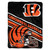 Cincinnati Bengals Blanket 60x80 Raschel Slant Design