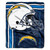 San Diego Chargers Blanket 50x60 Raschel Touchback Design