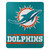 Miami Dolphins Blanket 50x60 Fleece Split Wide Design