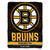 Boston Bruins Blanket 46x60 Micro Raschel Breakaway Design Rolled