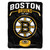 Boston Bruins Blanket 60x80 Raschel Inspired Design