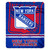 New York Rangers Blanket 50x60 Fleece Fade Away Design