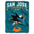 San Jose Sharks Blanket 60x80 Raschel Inspired Design