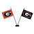 Georgia Bulldogs 2 Flag Desk Set