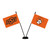 Oklahoma State Cowboys 2 Flag Desk Set