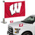 Wisconsin Badgers Ambassador 4" x 6" Car Flag Set of 2