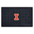 University of Illinois - Illinois Illini Medallion Door Mat Block I Primary Logo Black