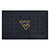 West Virginia University - West Virginia Mountaineers Medallion Door Mat Flying WV Primary Logo Black