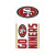 San Francisco 49ers Double Up Die Cut Sticker