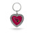 Arizona Cardinals Rhinestone Heart Keychain