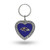 Baltimore Ravens Rhinestone Heart Keychain