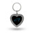 Carolina Panthers Rhinestone Heart Keychain