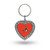 Cleveland Browns Rhinestone Heart Keychain