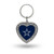 Dallas Cowboys Rhinestone Heart Keychain