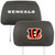 Cincinnati Bengals Head Rest Cover  "Striped B" Logo & "Cincinnati Bengals" Wordmark Black