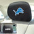 Detroit Lions Head Rest Cover  "Lion" Logo & "Detroit Lions" Wordmark Black