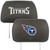 Tennessee Titans Head Rest Cover  Flaming T Primary Logo and Wordmark Black