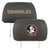 Florida State University - Florida State Seminoles Head Rest Cover "Seminole" Logo & Wordmark Black