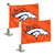 Denver Broncos Ambassador Flags Broncos Primary Logo - Orange Flag Gray