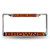 Cleveland Browns Laser Chrome License Plate Frame Orange