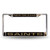 New Orleans Saints Laser Chrome License Plate Frame Black