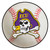 East Carolina University - East Carolina Pirates Baseball Mat Pirate Primary Logo White