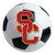 University of Southern California - Southern California Trojans Soccer Ball Mat Interlocking SC Primary Logo White