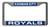 Kansas City Royals License Plate Frame Laser Cut Chrome Blue