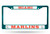 Miami Marlins License Plate Frame Metal Aqua