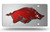 Arkansas Razorbacks Silver Laser Cut License Plate