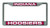 Indiana Hoosiers License Plate Frame Laser Cut Chrome