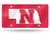 Nebraska Cornhuskers License Plate Laser Cut Red