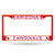 Arizona Cardinals License Plate Frame Metal Red