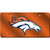 Denver Broncos License Plate Laser Cut Light Orange