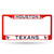 Houston Texans License Plate Frame Metal Red