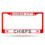 Kansas City Chiefs License Plate Frame Metal Red