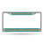 Miami Dolphins License Plate Frame Laser Cut Chrome