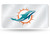 Miami Dolphins License Plate Laser Cut Silver