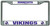 Minnesota Vikings License Plate Frame Chrome
